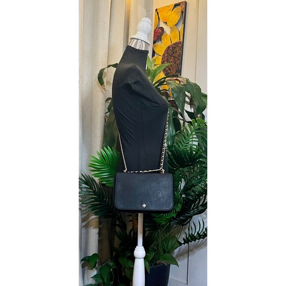 Tory Burch Black Leather Emerson Shoulder Bag/Crossbody - Picture 10 of 11